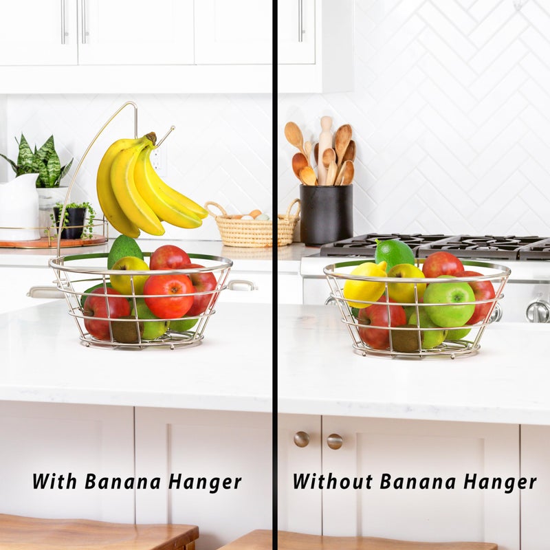 Deco Brothers Fruit Bowl with Banana Holder, Chrome - Image 3